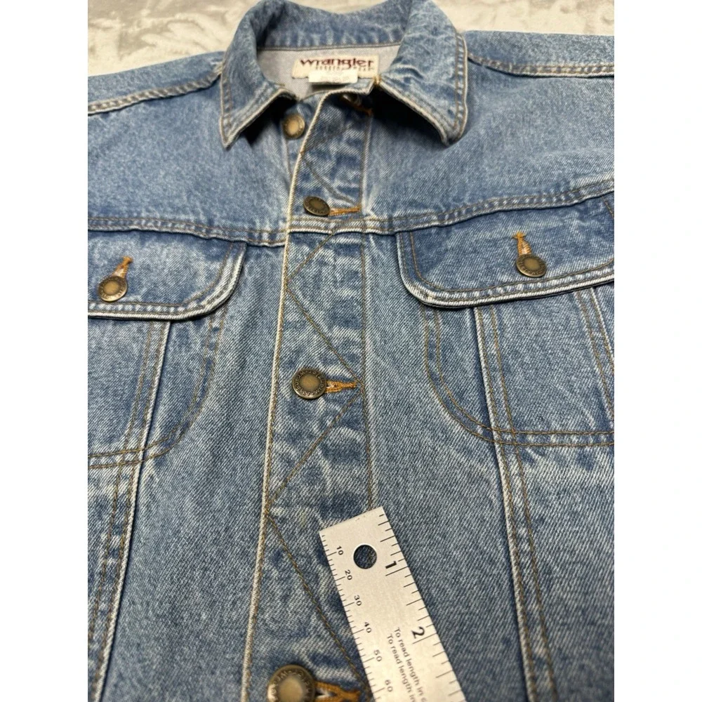 Vintage Wrangler Denim Jacket Mens Large Jean Button Trucker Western 90s Y2K